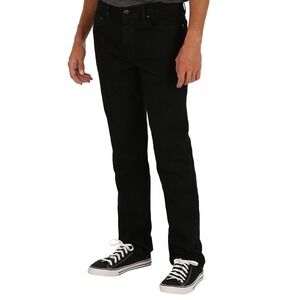 George Mens Slim Fit Jeans Black Size 40x30 Stretch Denim Casual Pants 5-Pockets